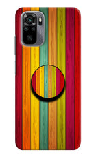 Multicolor Wooden Redmi Note 11 SE Pop Case by Casekaro
