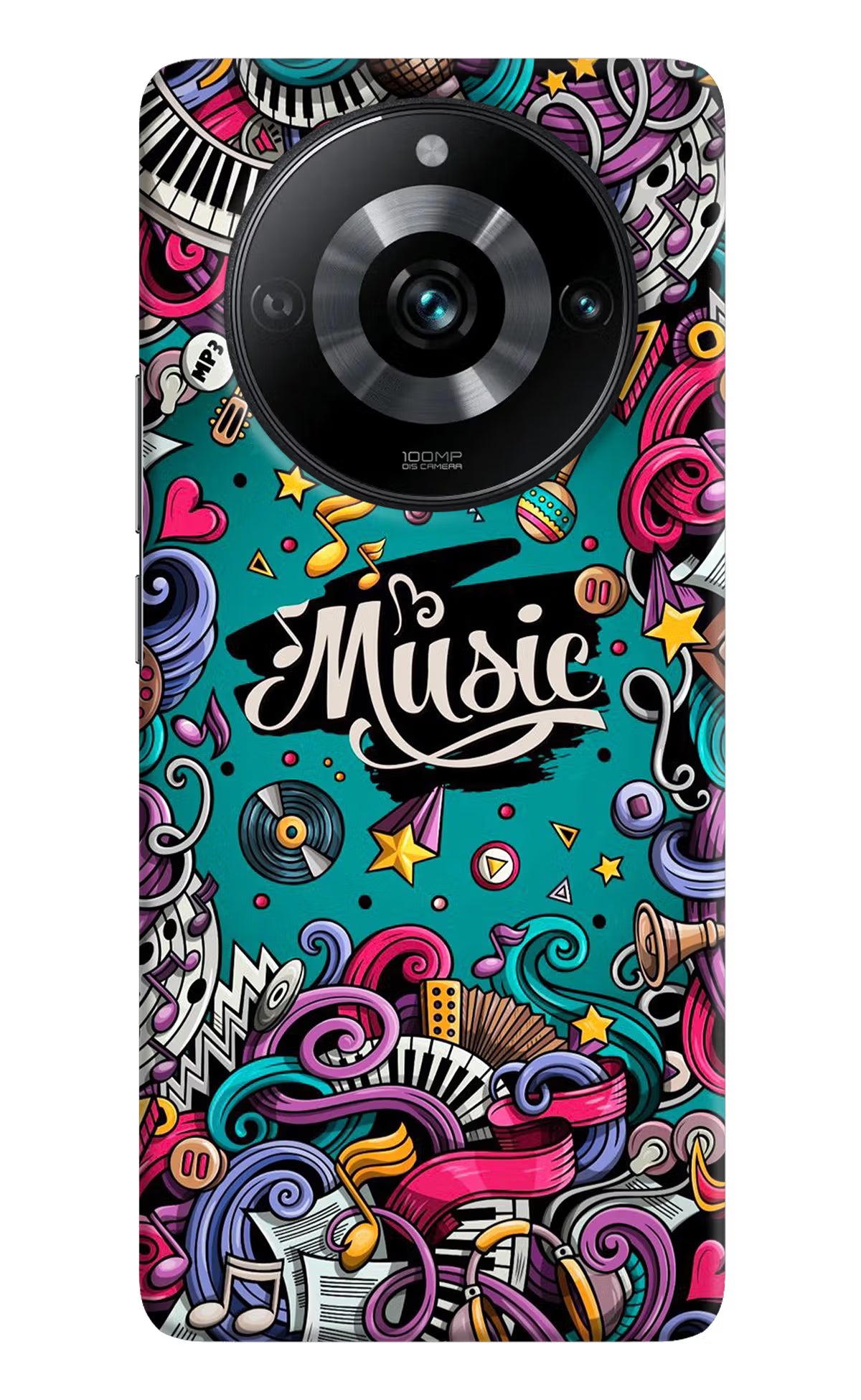 Music Graffiti Realme Narzo 60 Pro Hard Case Back Cover by Casekaro