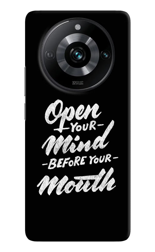 Open Your Mind Before Your Mouth Realme Narzo 60 Pro Hard Case Back Cover by Casekaro