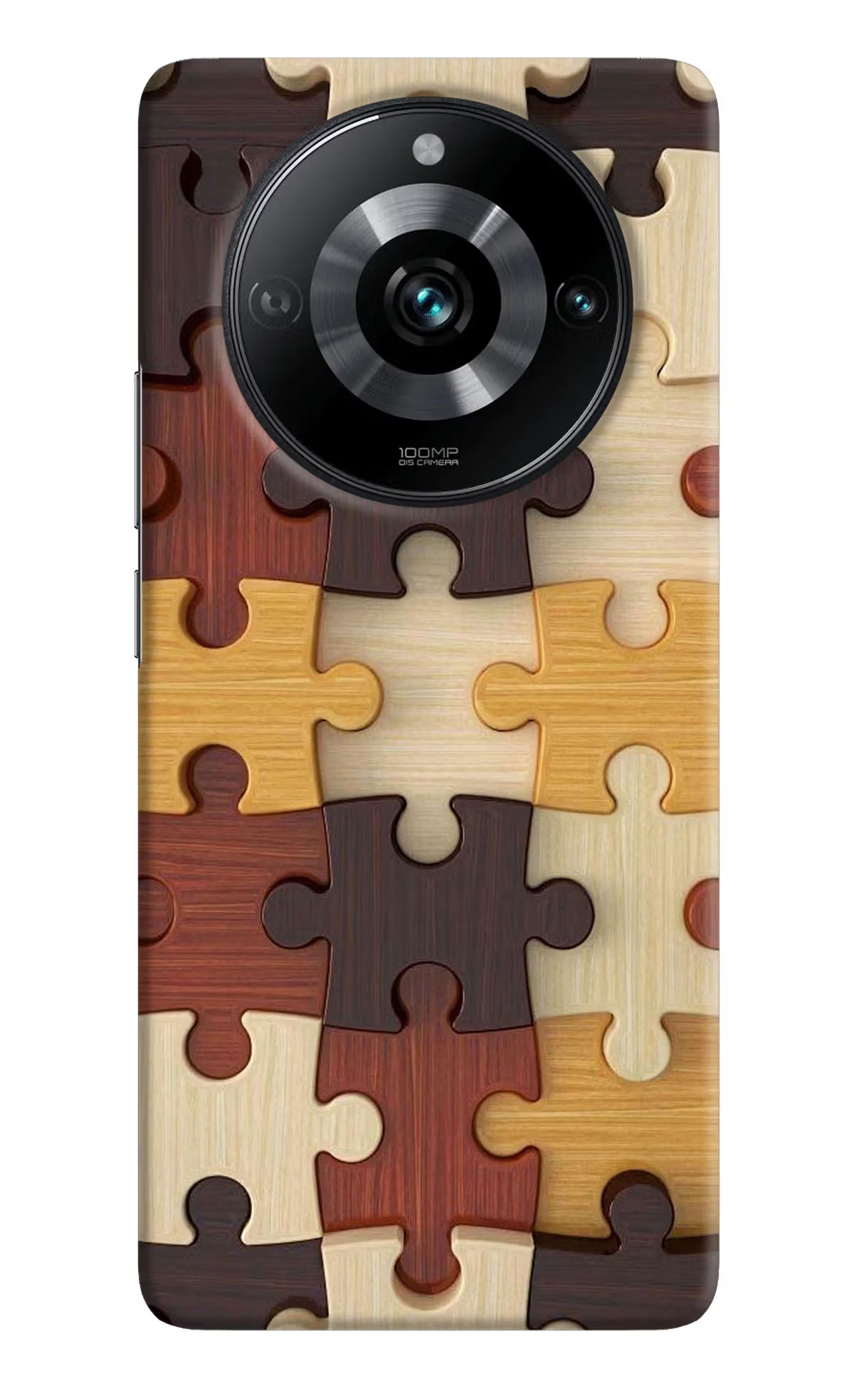 Wooden Puzzle Realme Narzo 60 Pro Hard Case Back Cover by Casekaro