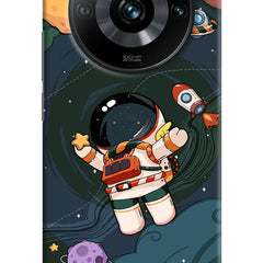 Cartoon Astronaut Realme Narzo 60 Pro Hard Case Back Cover by Casekaro