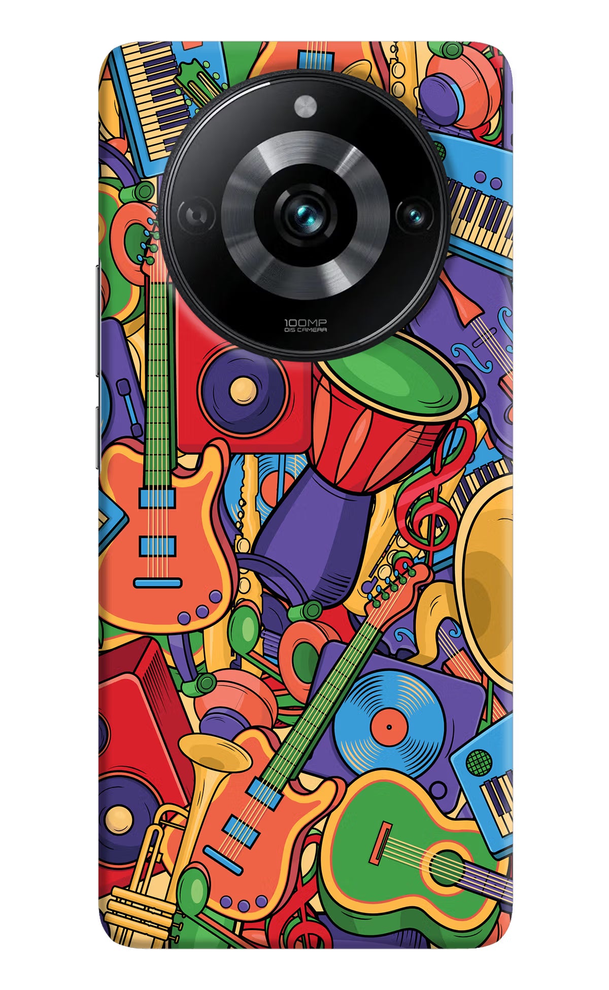 Music Instrument Doodle Realme Narzo 60 Pro Hard Case Back Cover by Casekaro