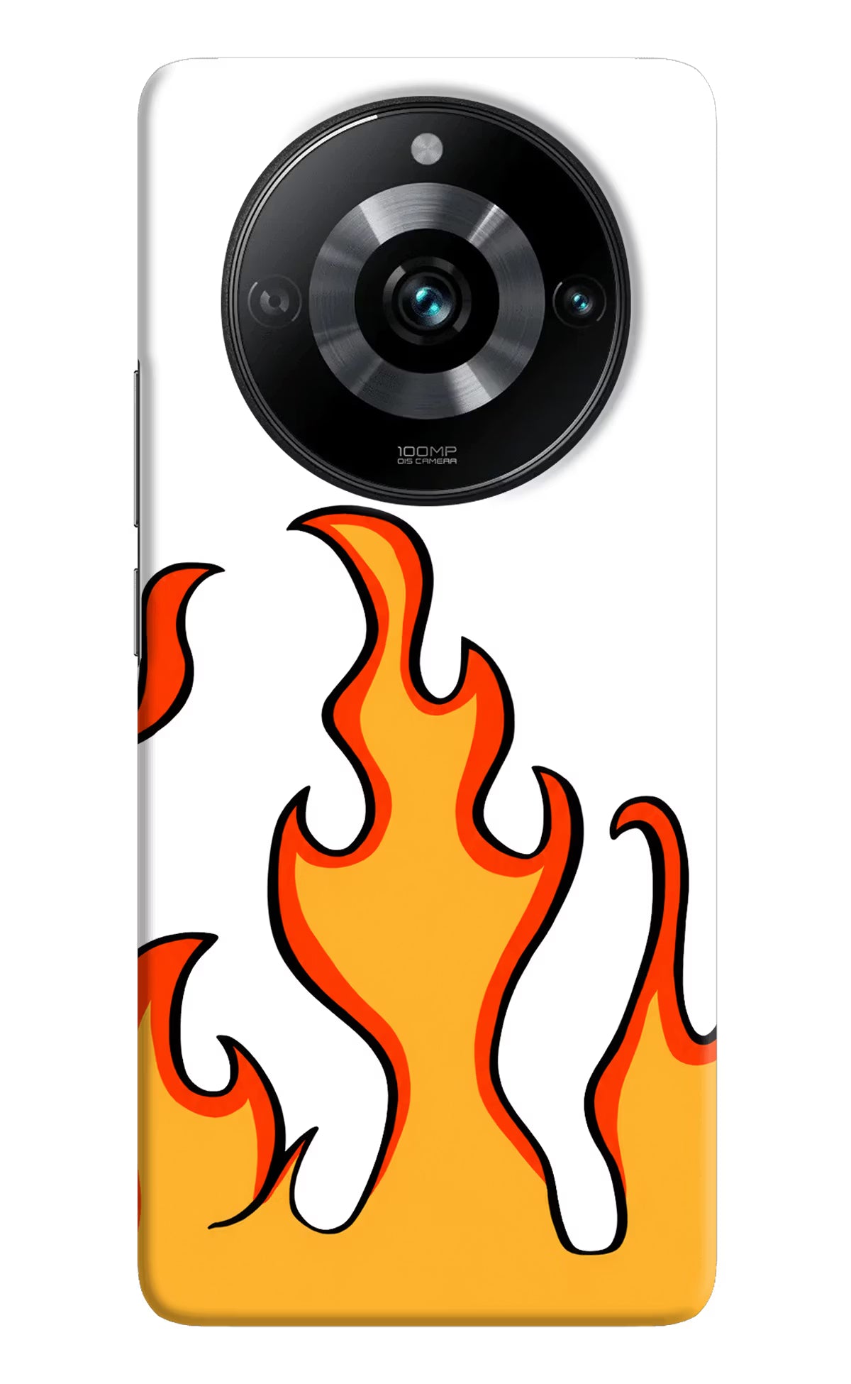 Fired Up – White Realme Narzo 60 Pro Hard Case Back Cover by Casekaro