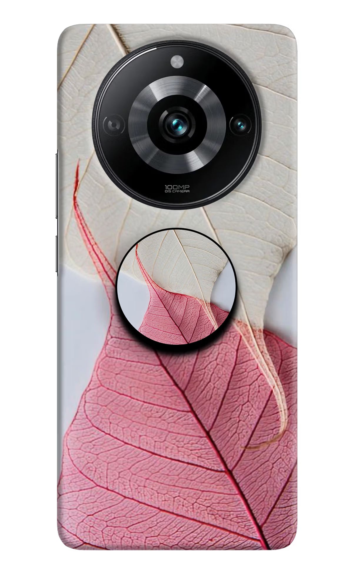 White Pink Leaf Realme Narzo 60 Pro Pop Case by Casekaro