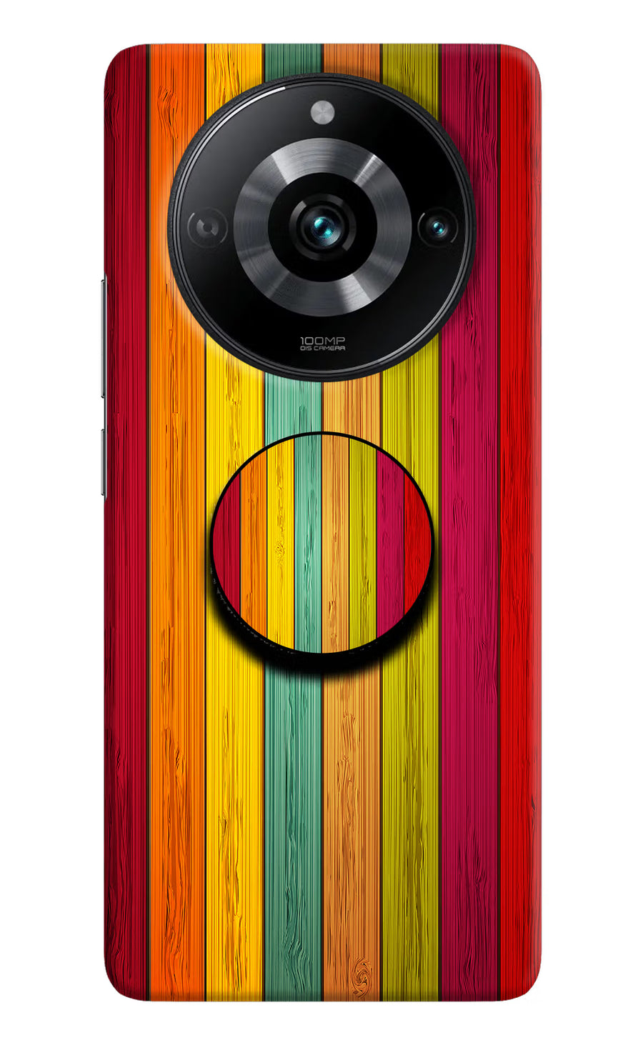 Multicolor Wooden Realme Narzo 60 Pro Pop Case, Hard case