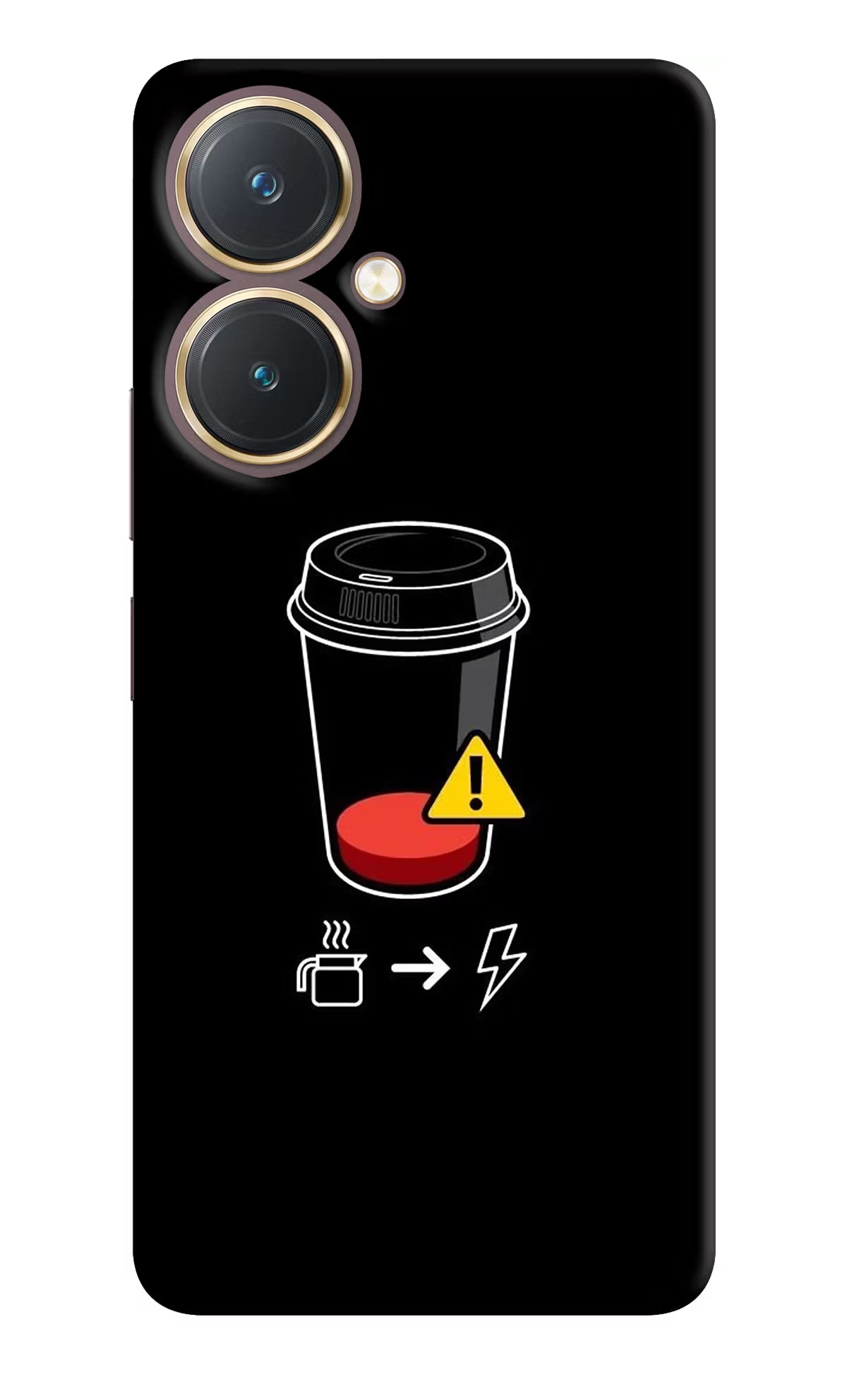 Coffee Vivo Y27 Hard Case Back Cover by Casekaro