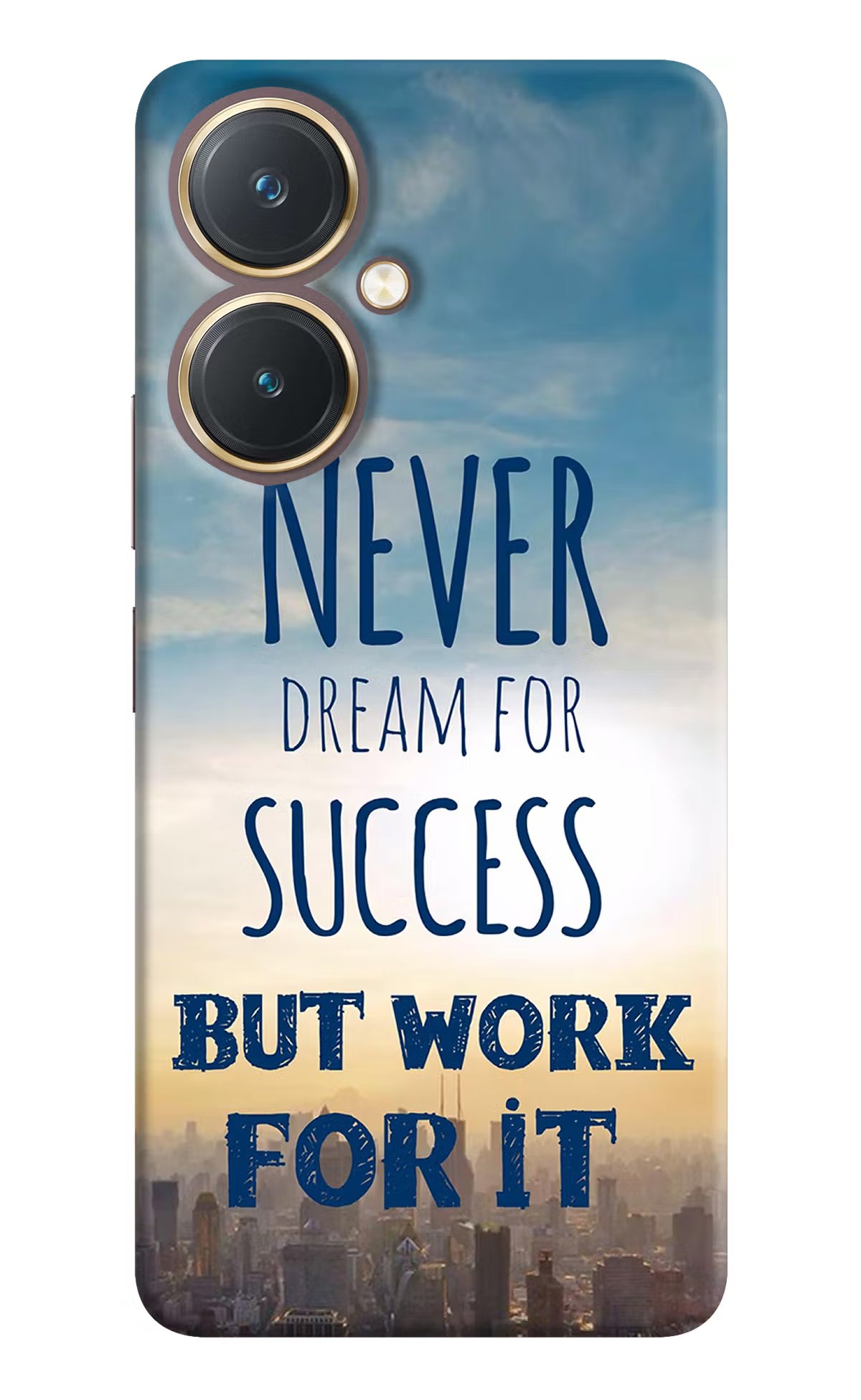 Never Dream For Success But Work For It Vivo Y27 Hard Case Back Cover by Casekaro