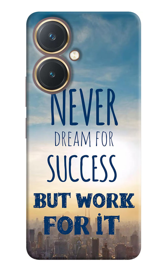 Never Dream For Success But Work For It Vivo Y27 Hard Case Back Cover by Casekaro