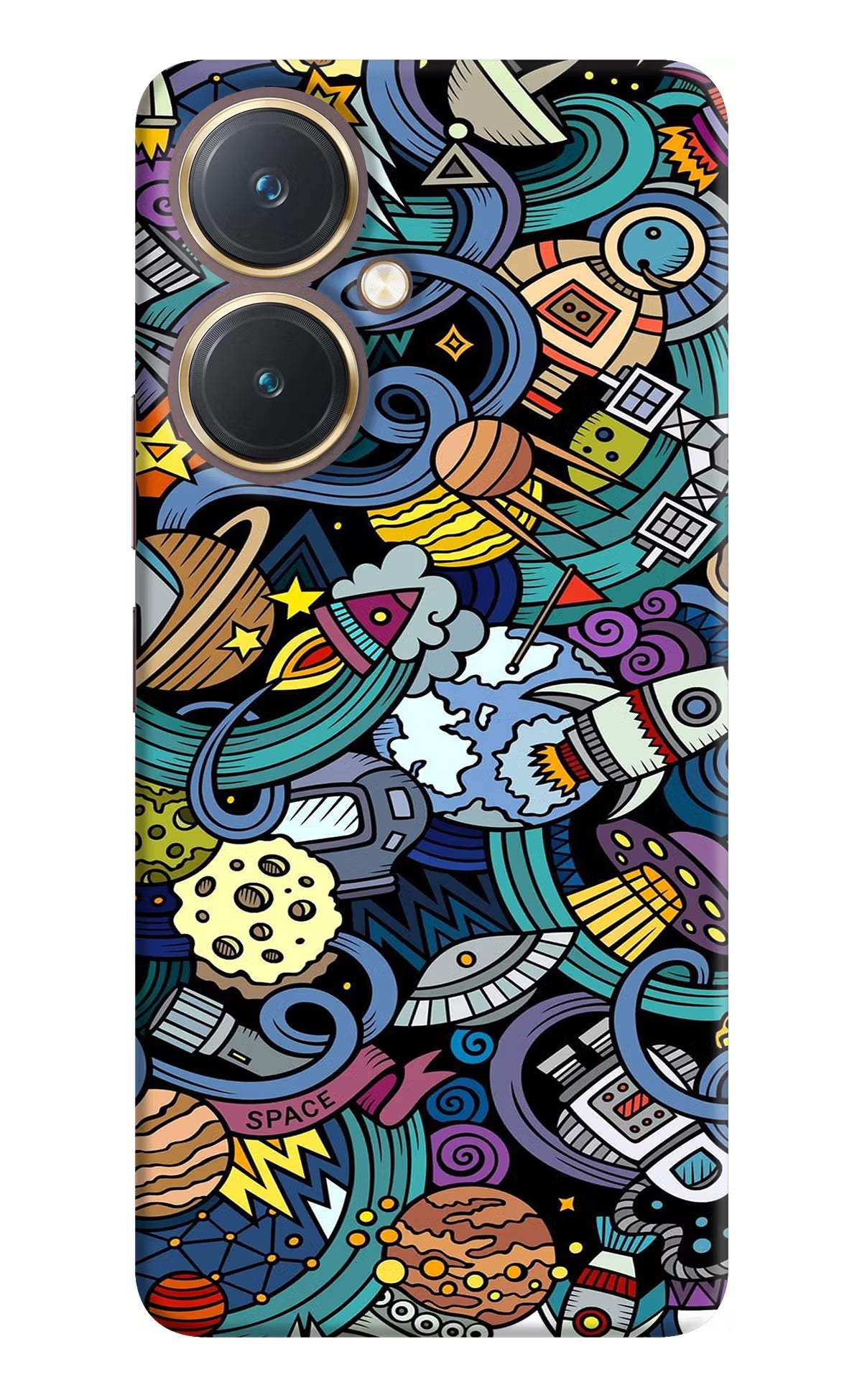 Space Abstract Vivo Y27 Hard Case Back Cover by Casekaro