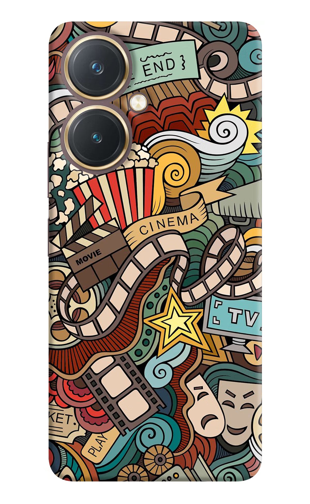 Cinema Abstract Vivo Y27 Hard Case Back Cover by Casekaro