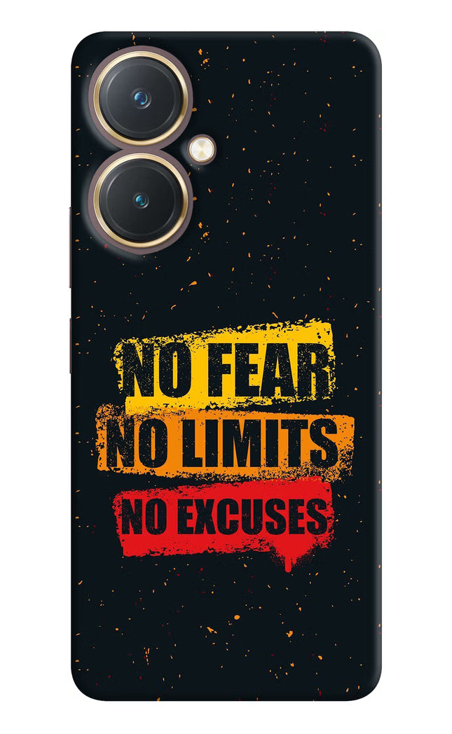 No Fear No Limits No Excuse Vivo Y27 Hard Case Back Cover by Casekaro