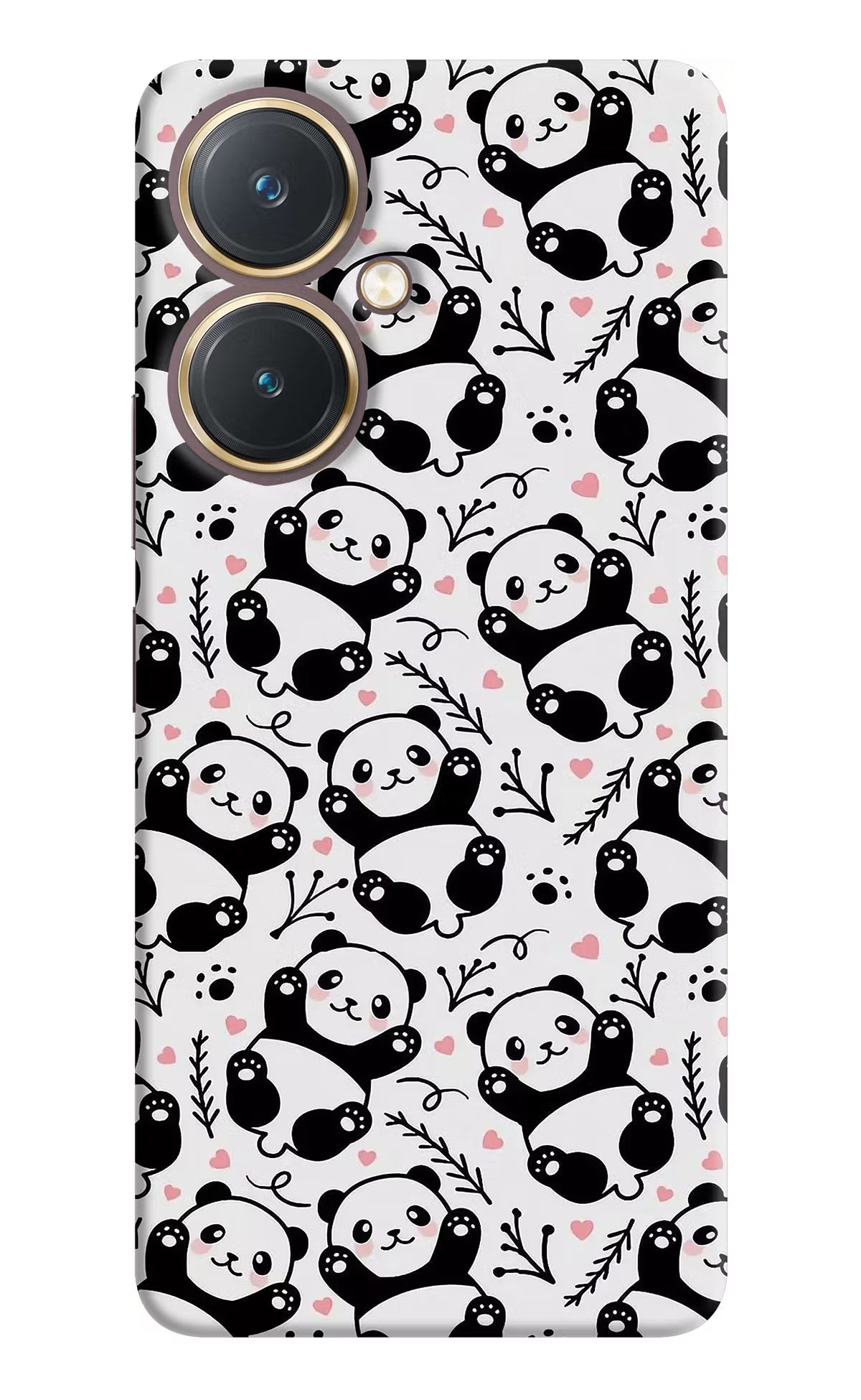 Cute Panda Vivo Y27 Hard Case Back Cover by Casekaro