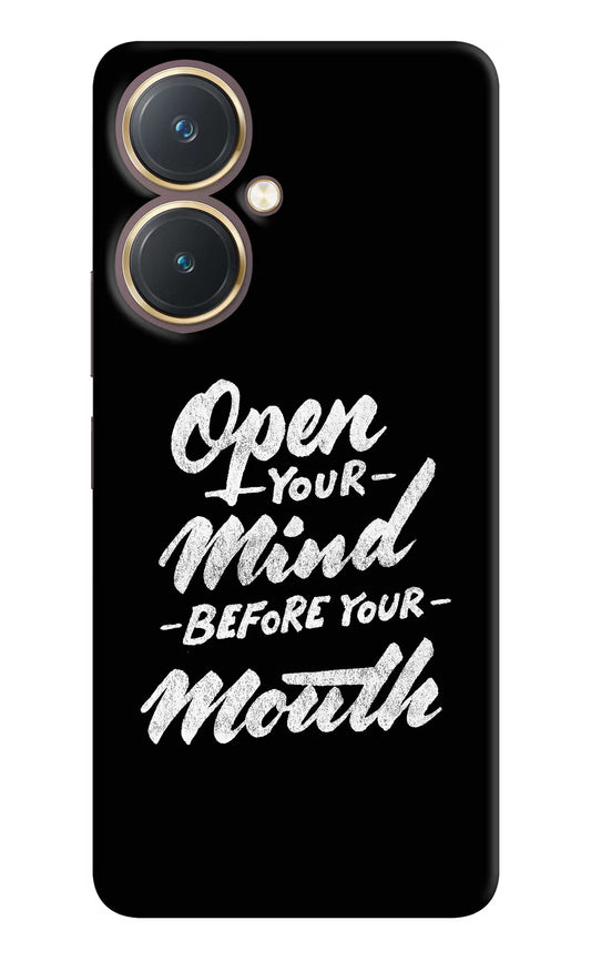 Open Your Mind Before Your Mouth Vivo Y27 Hard Case Back Cover by Casekaro