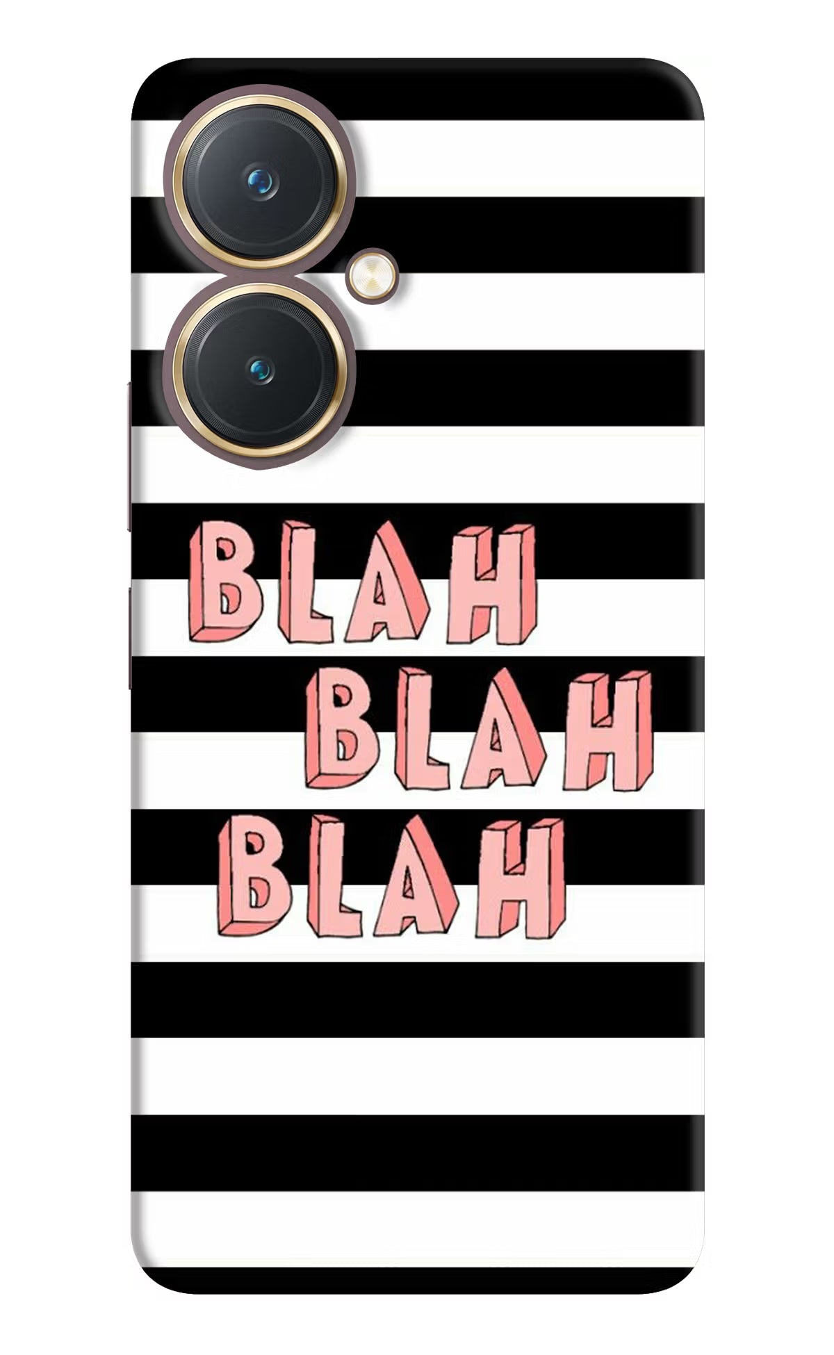 Blah Blah Blah Vivo Y27 Hard Case Back Cover by Casekaro