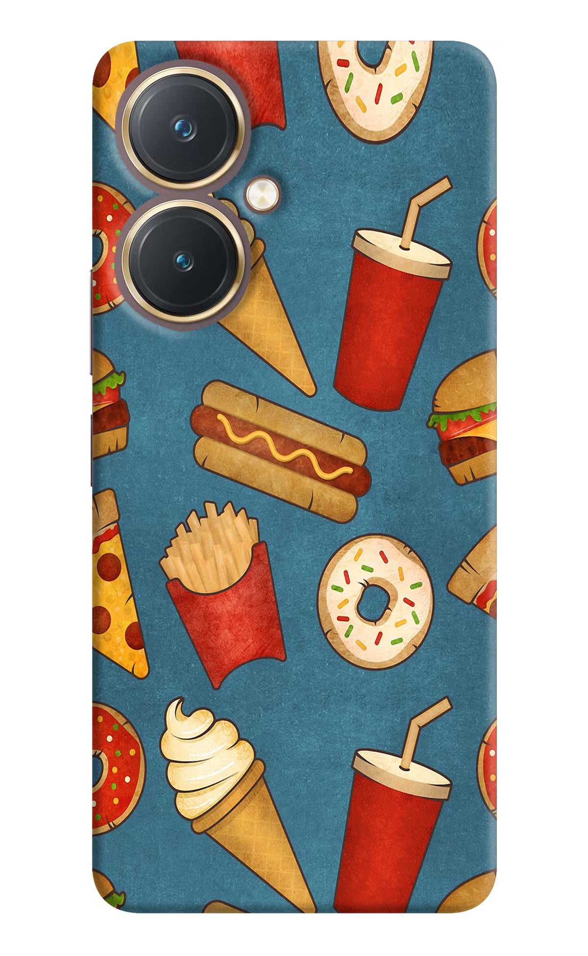 Foodie Vivo Y27 Hard Case Back Cover by Casekaro