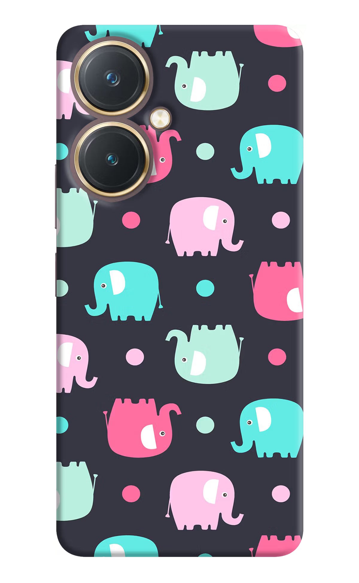 Elephants Vivo Y27 Hard Case Back Cover by Casekaro