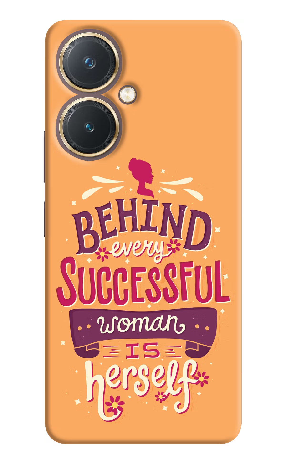 Behind Every Successful Woman There Is Herself Vivo Y27 Hard Case Back Cover by Casekaro