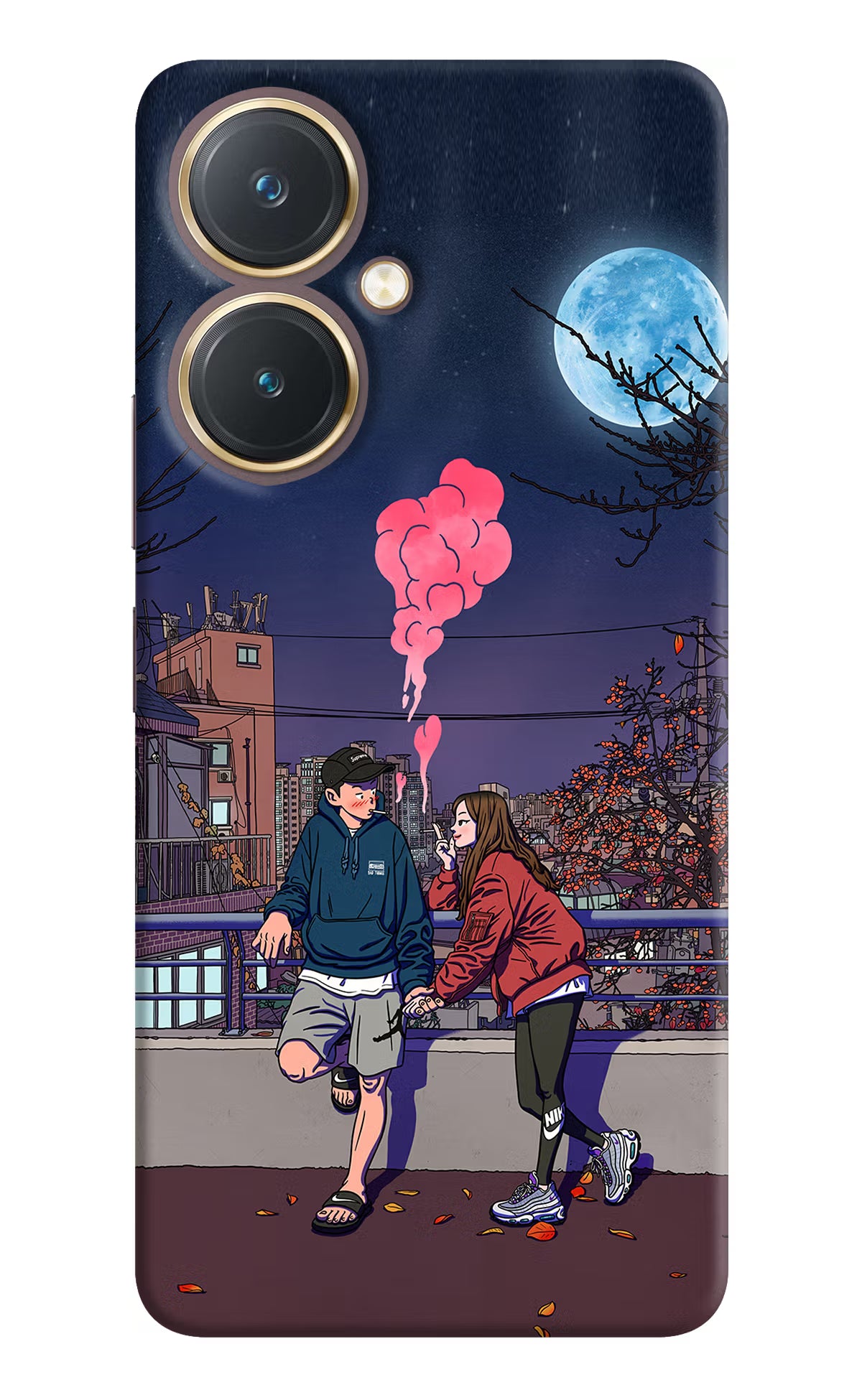 Chilling Couple Vivo Y27 Hard Case Back Cover by Casekaro