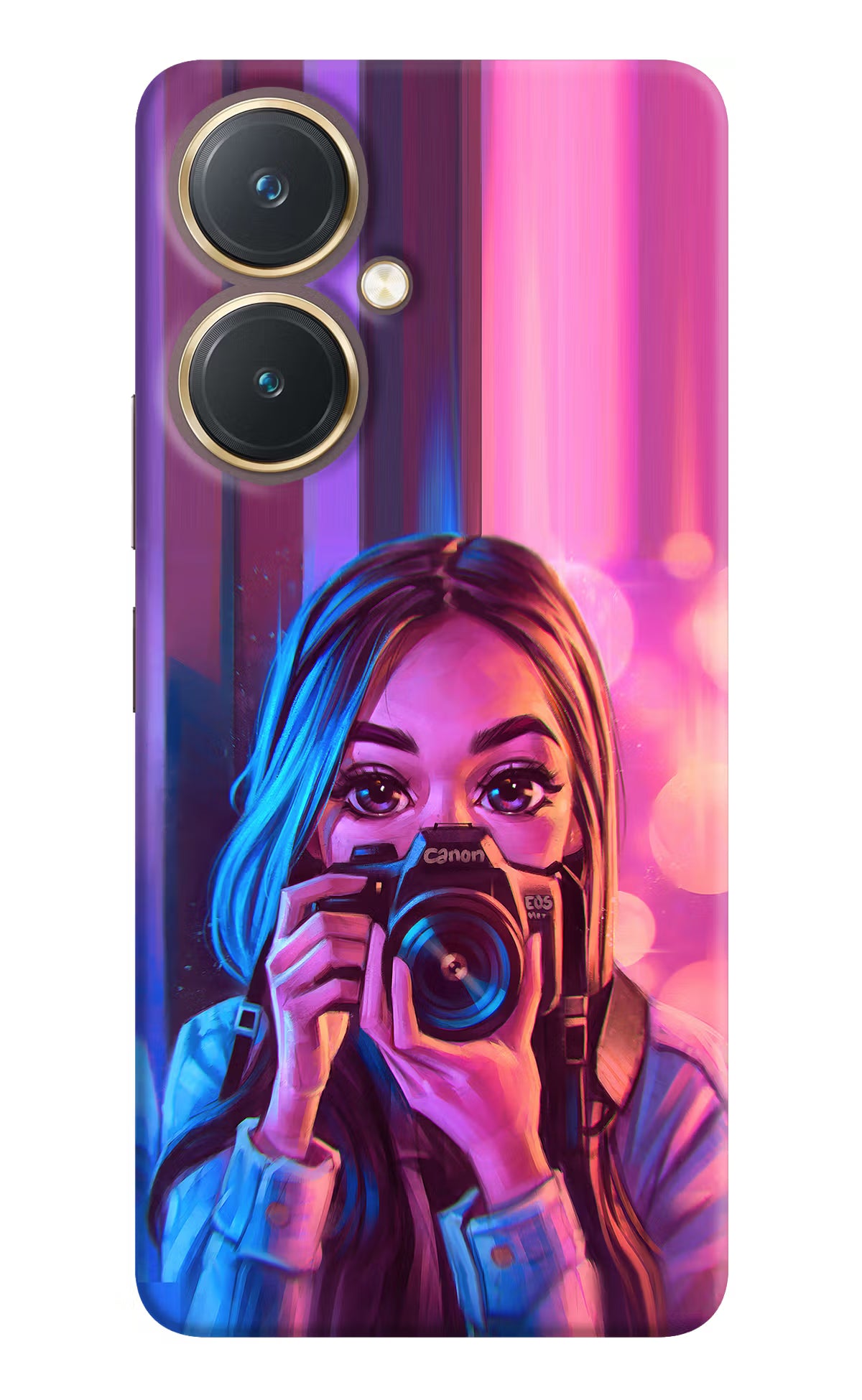 Girl Photographer Vivo Y27 Hard Case Back Cover by Casekaro