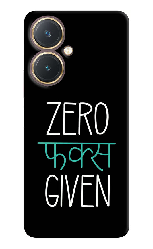 Zero Fucks Given Vivo Y27 Hard Case Back Cover by Casekaro