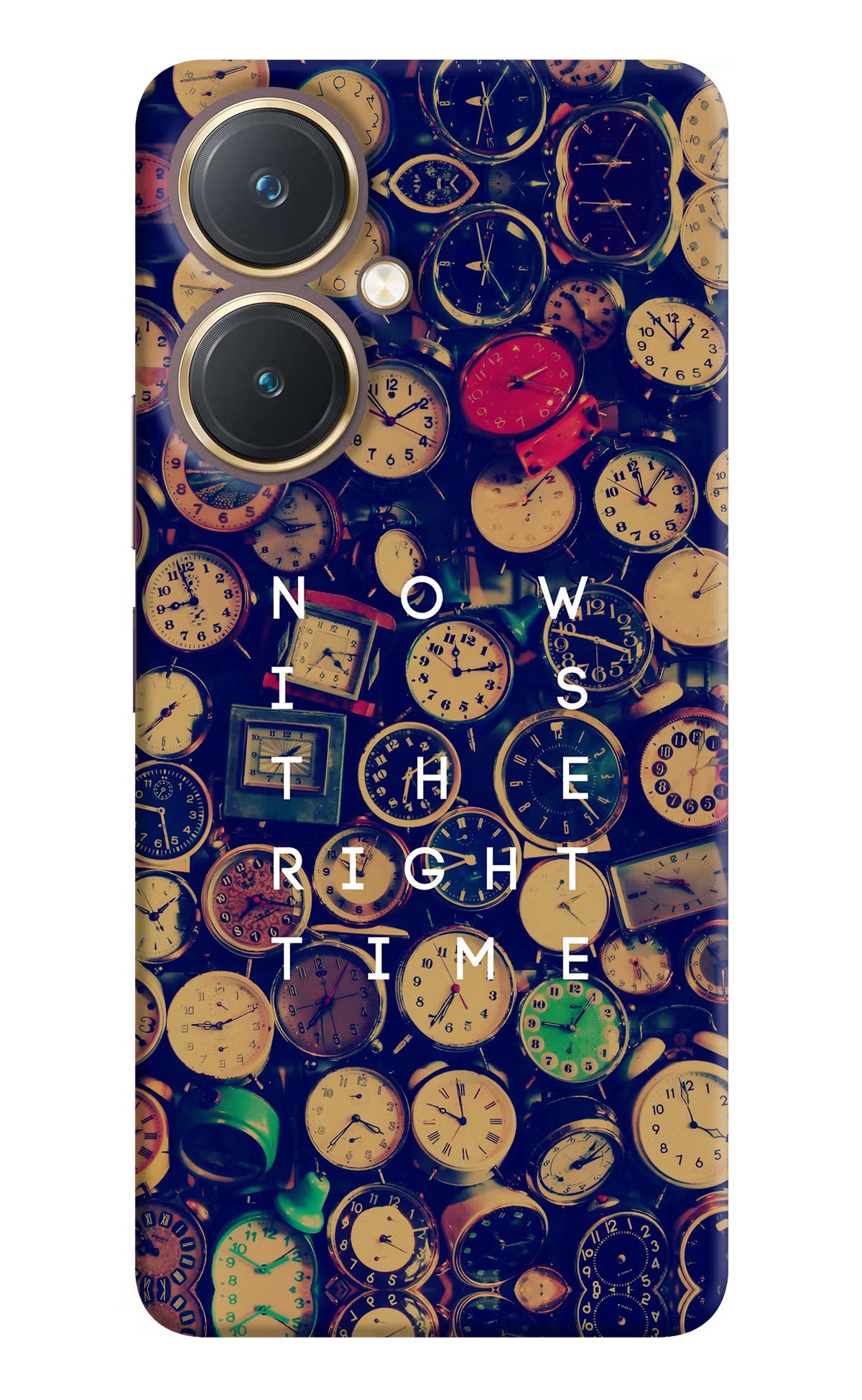 Now is the Right Time Quote Vivo Y27 Hard Case Back Cover by Casekaro