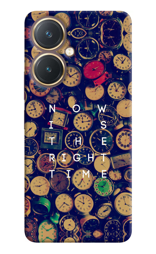 Now is the Right Time Quote Vivo Y27 Hard Case Back Cover by Casekaro