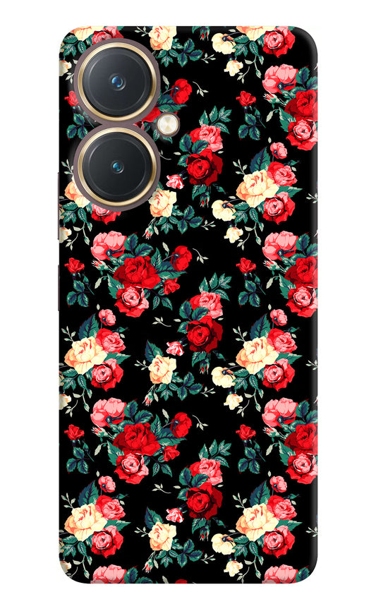 Rose Pattern Vivo Y27 Hard Case Back Cover by Casekaro