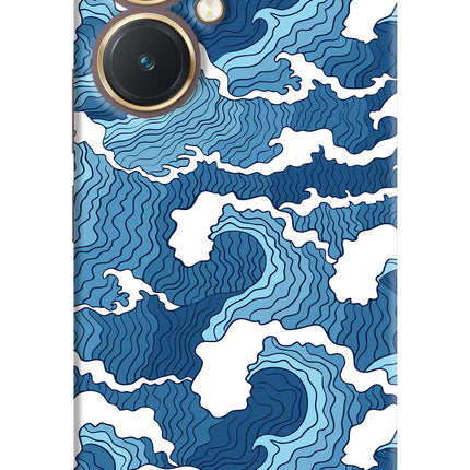 Blue Waves Vivo Y27 Hard Case Back Cover by Casekaro