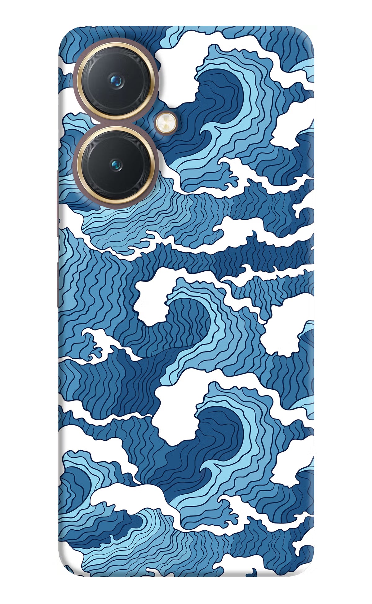 Blue Waves Vivo Y27 Hard Case Back Cover by Casekaro