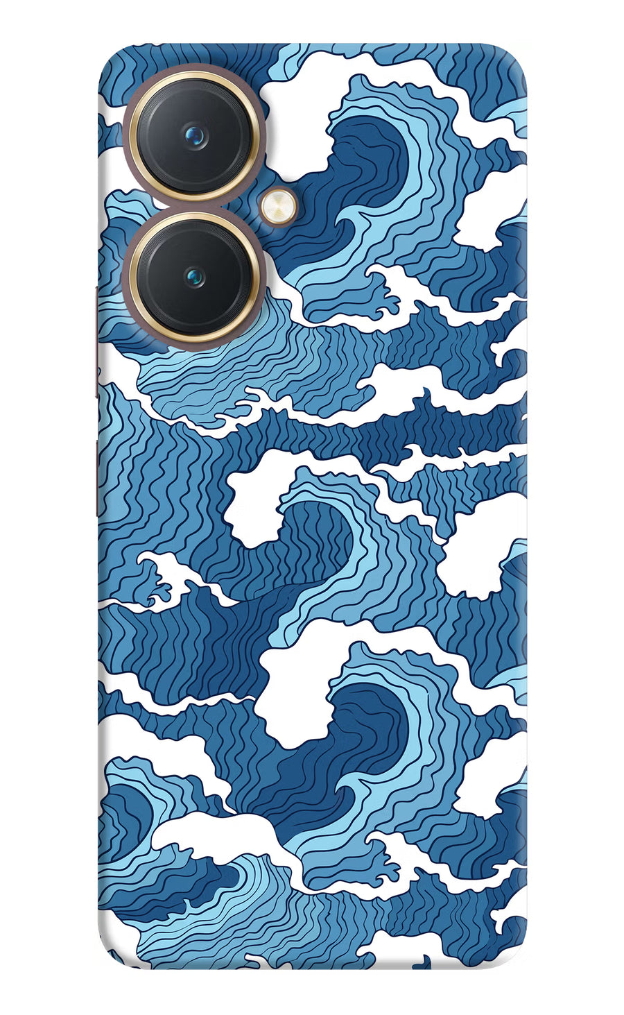 Blue Waves Vivo Y27 Back Cover, Hard case