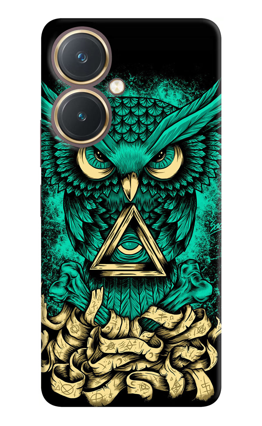 Green Owl Vivo Y27 Back Cover, Hard case