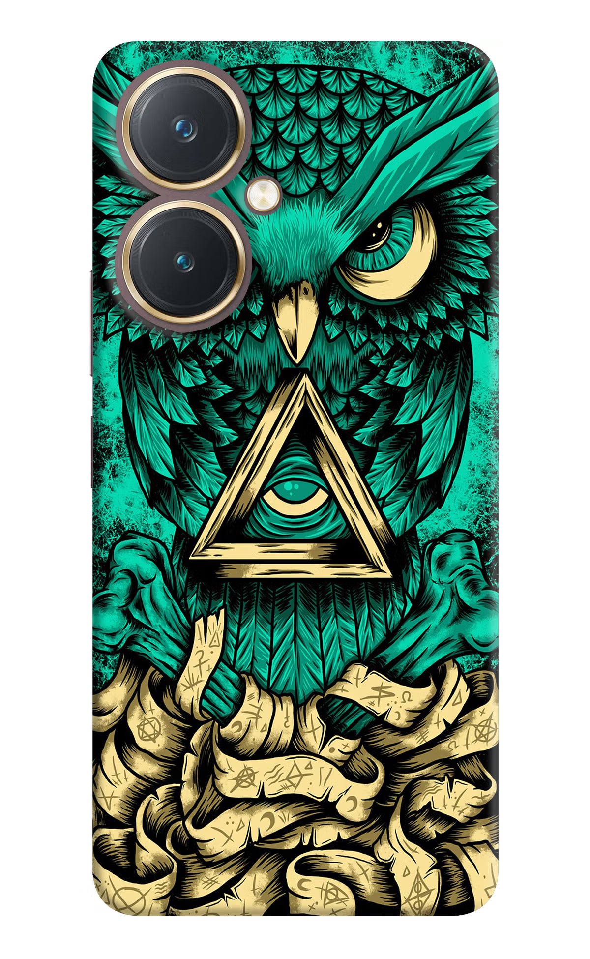 Green Owl Vivo Y27 Hard Case Back Cover by Casekaro