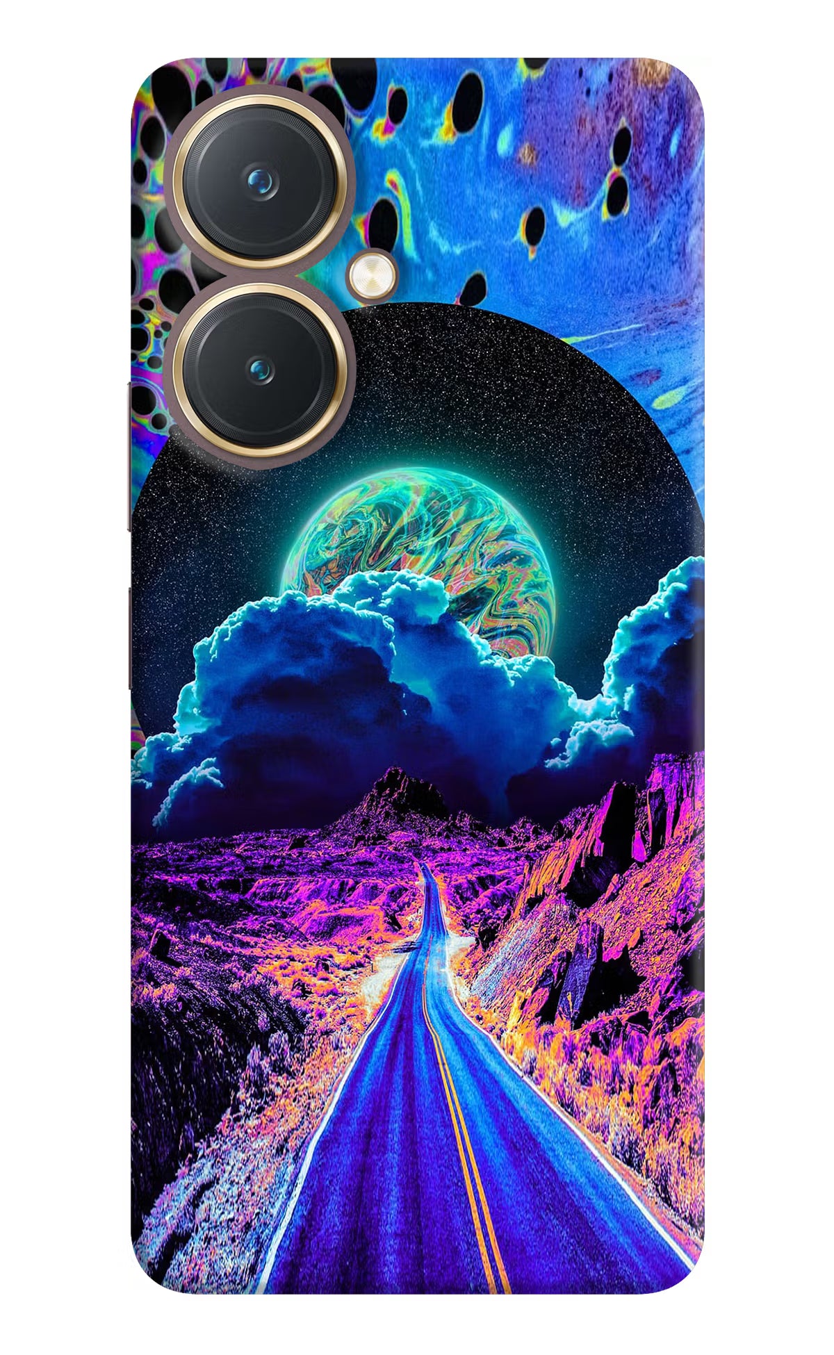 Psychedelic Painting Vivo Y27 Hard Case Back Cover by Casekaro