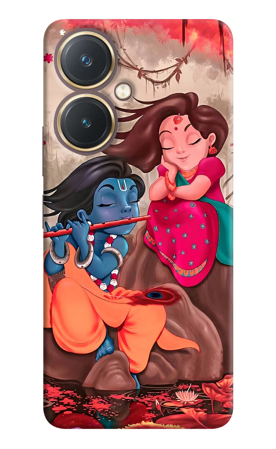 Radhe Krishna Vivo Y27 Back Cover, Hard case