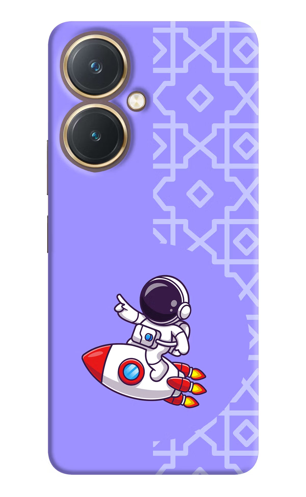 Cute Astronaut Vivo Y27 Hard Case Back Cover by Casekaro