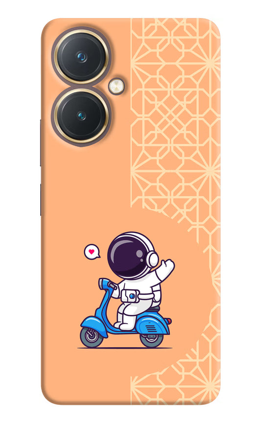 Cute Astronaut Riding Vivo Y27 Hard Case Back Cover by Casekaro