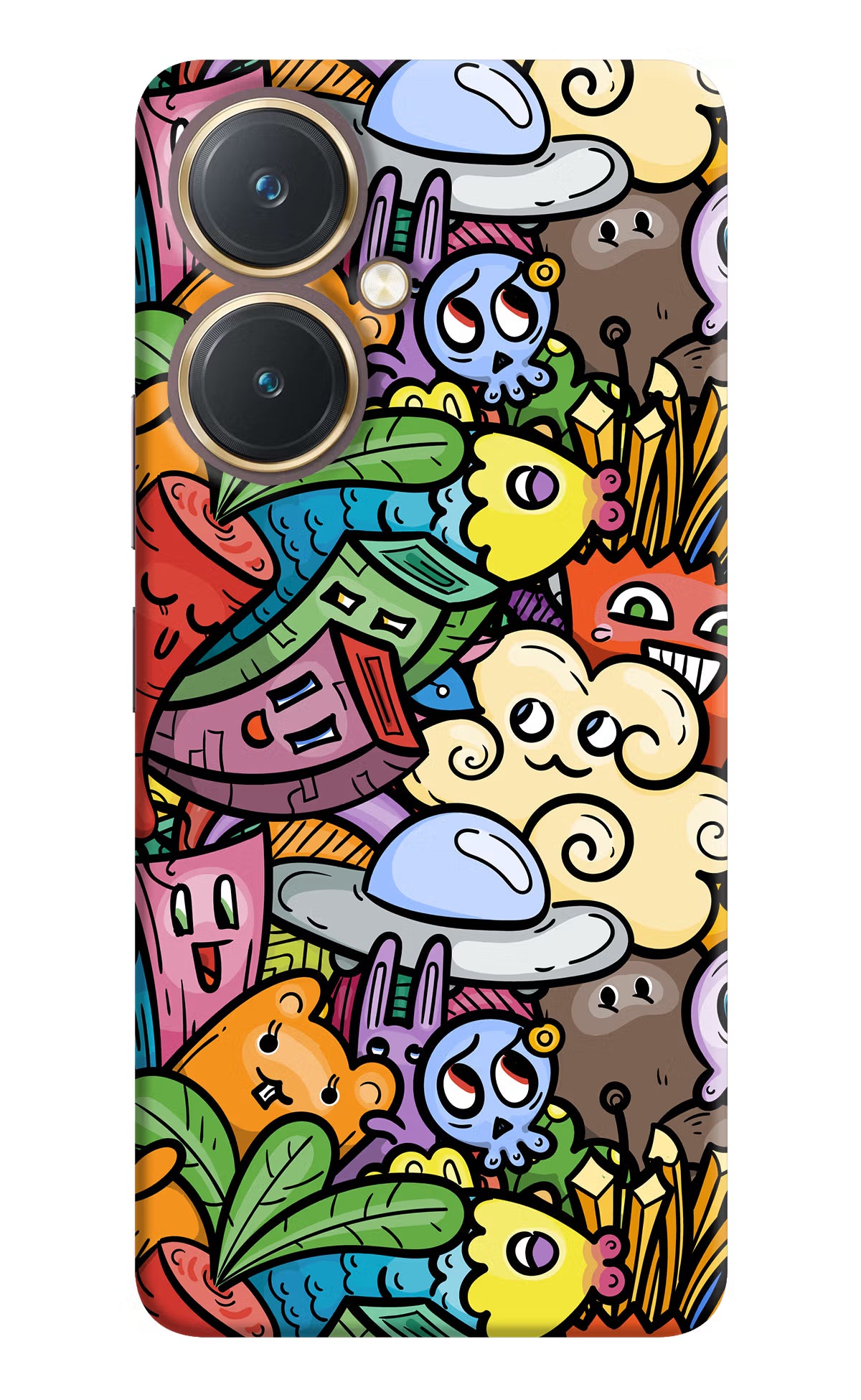 Veggie Doodle Vivo Y27 Hard Case Back Cover by Casekaro