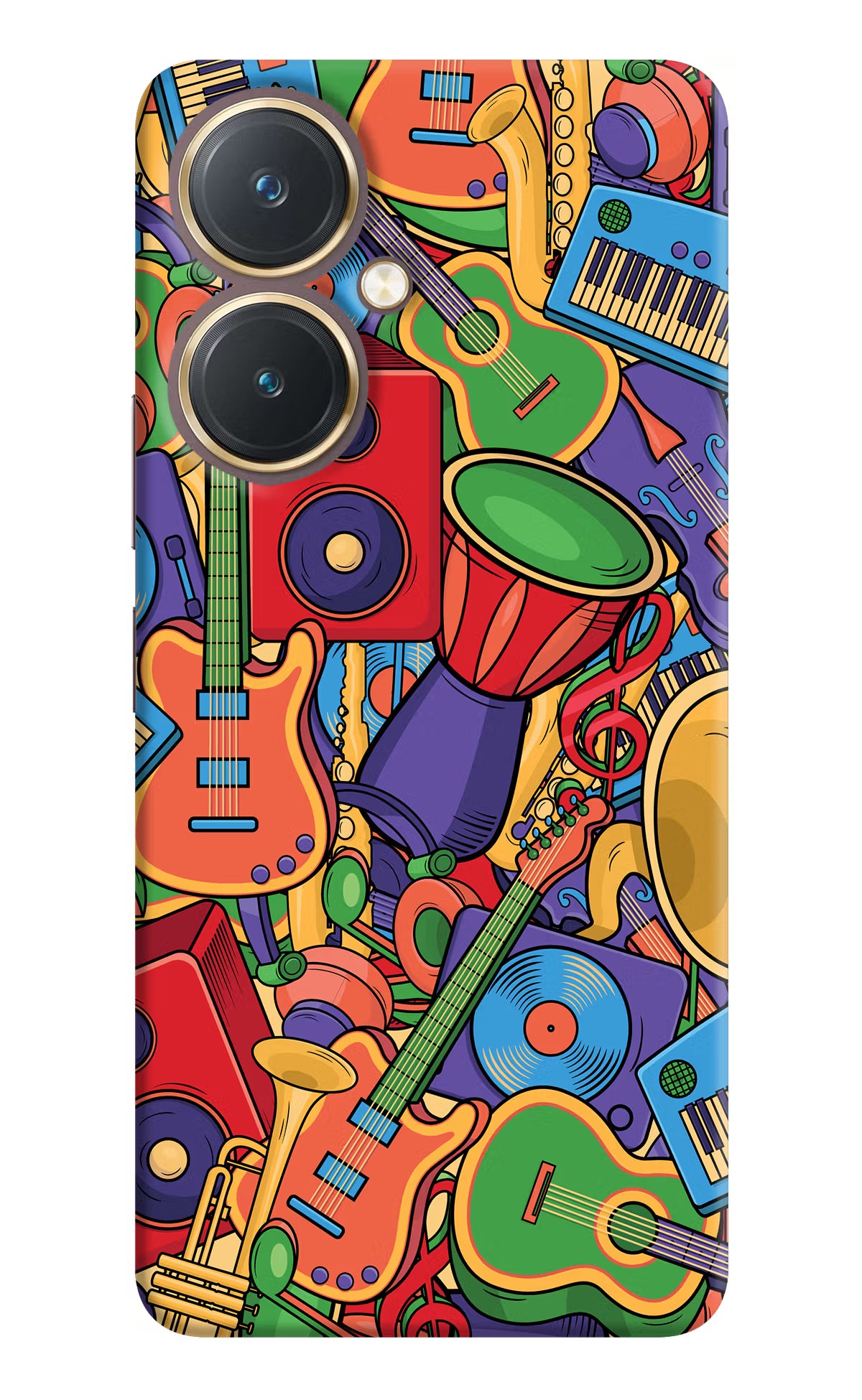 Music Instrument Doodle Vivo Y27 Hard Case Back Cover by Casekaro