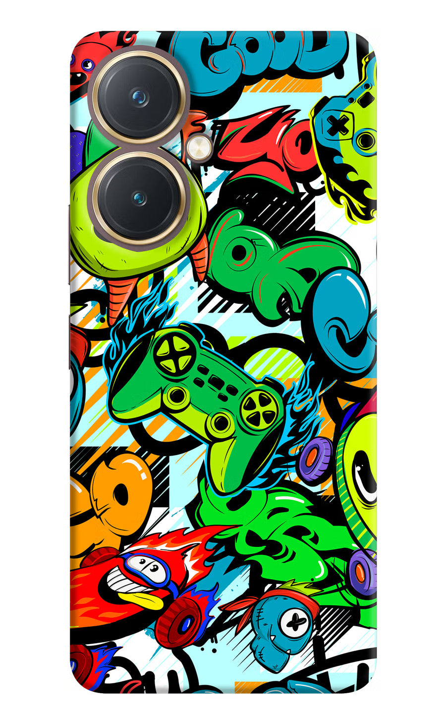 Game Doodle Vivo Y27 Back Cover, Hard case