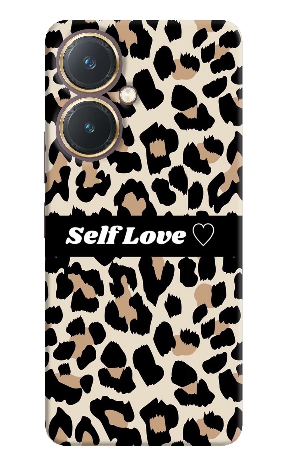 Leopard Print Self Love Vivo Y27 Hard Case Back Cover by Casekaro