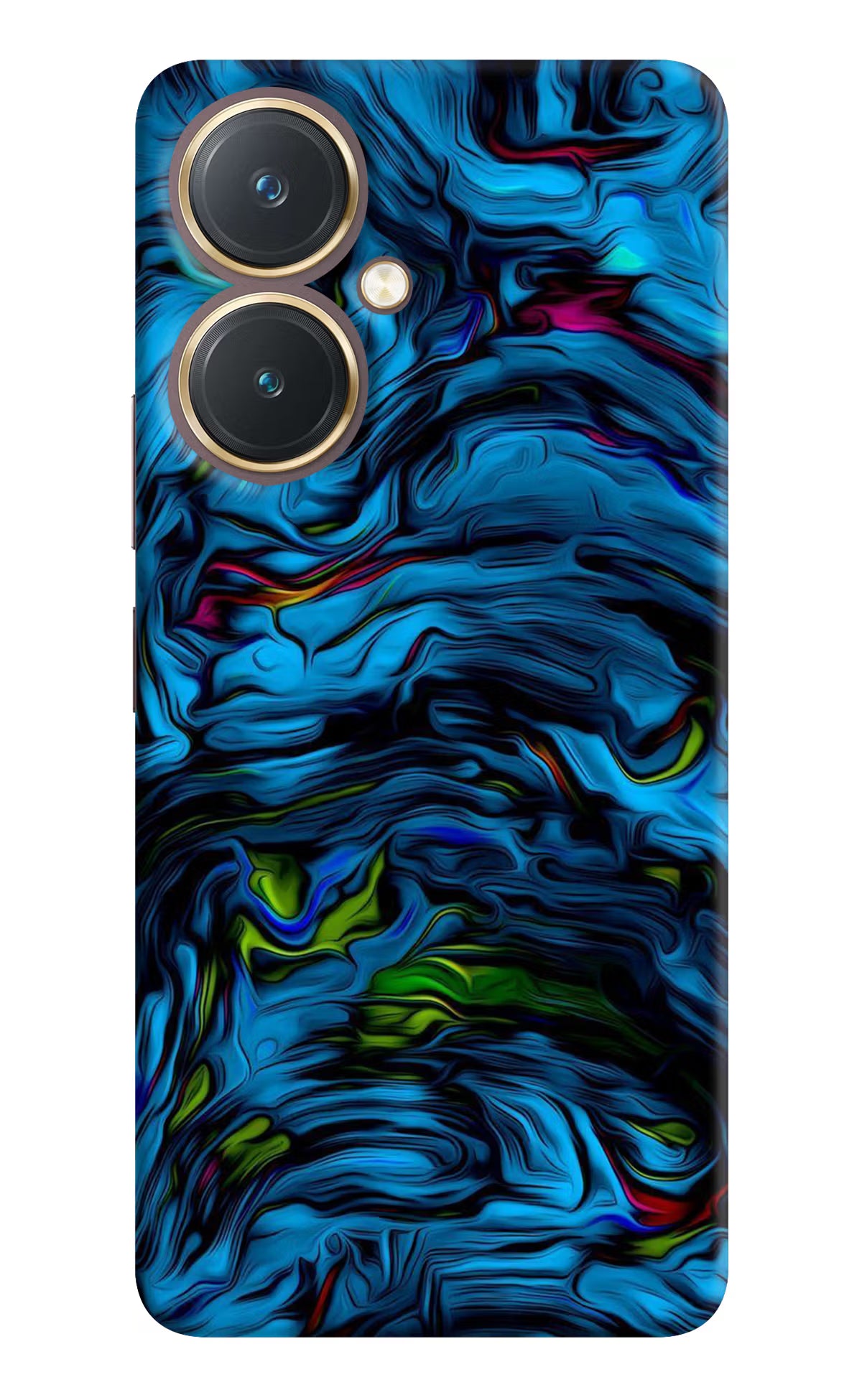 Dark Blue Abstract Vivo Y27 Hard Case Back Cover by Casekaro