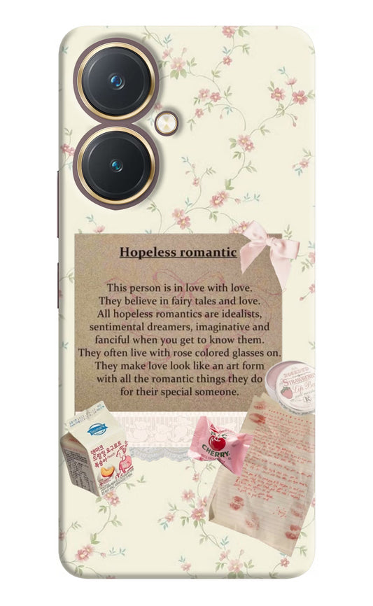 Hopeless Romantic Vivo Y27 Hard Case Back Cover by Casekaro