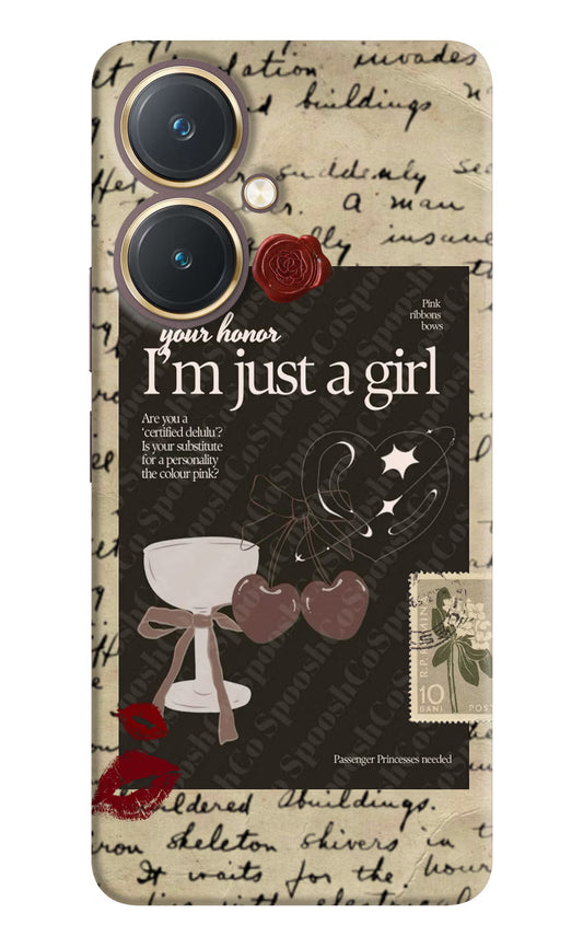 I am just a girl Vivo Y27 Hard Case Back Cover by Casekaro