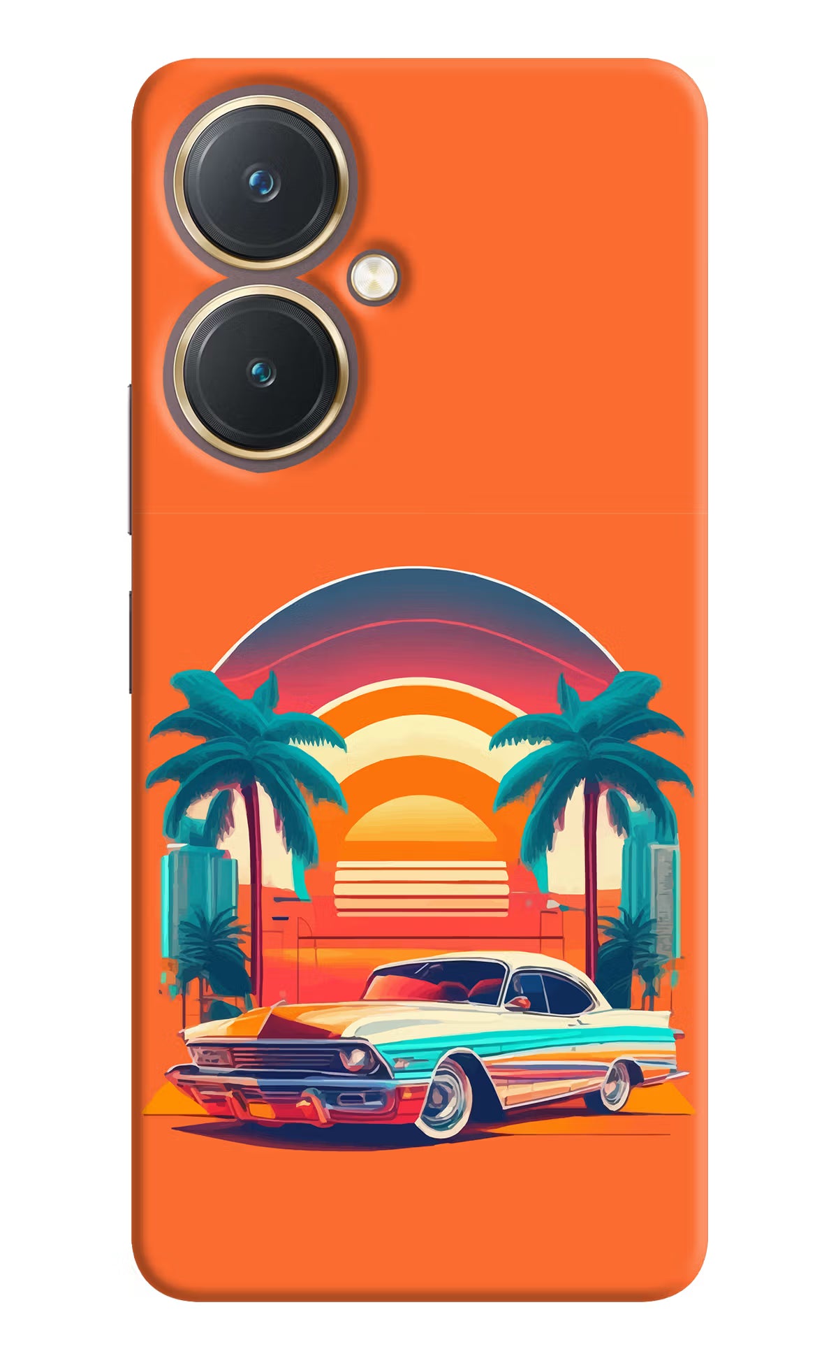 Palm Drive 80s Vivo Y27 Hard Case Back Cover by Casekaro