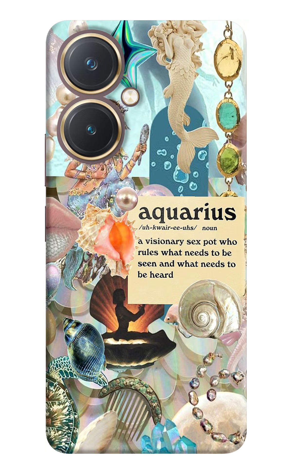 Aquarius Zodiac Vivo Y27 Hard Case Back Cover by Casekaro