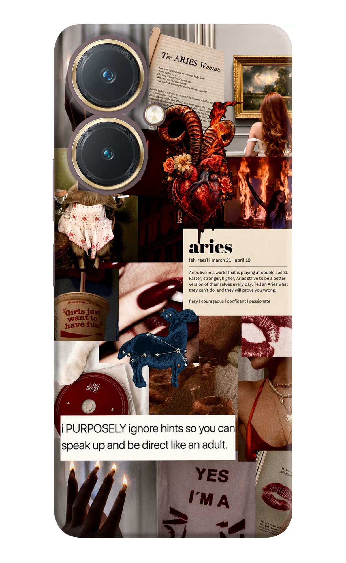 Zodiac Aries Vivo Y27 Back Cover
