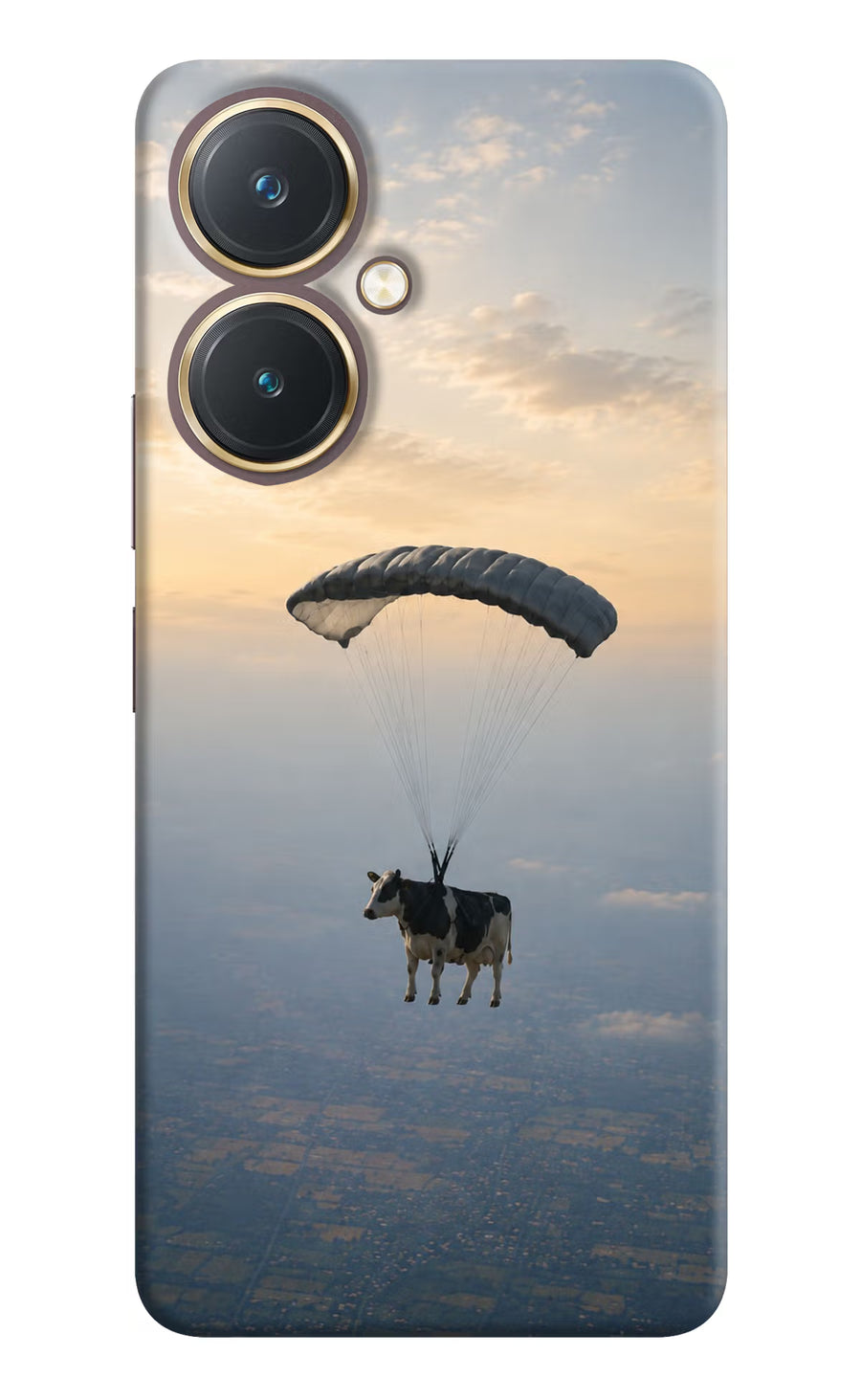 Skydiving Cow Vivo Y27 Back Cover, Hard case
