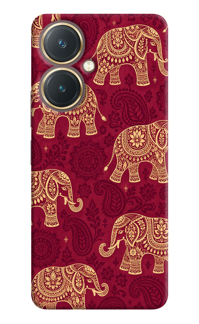 Maroon Elephant Vivo Y27 Hard Case Back Cover by Casekaro