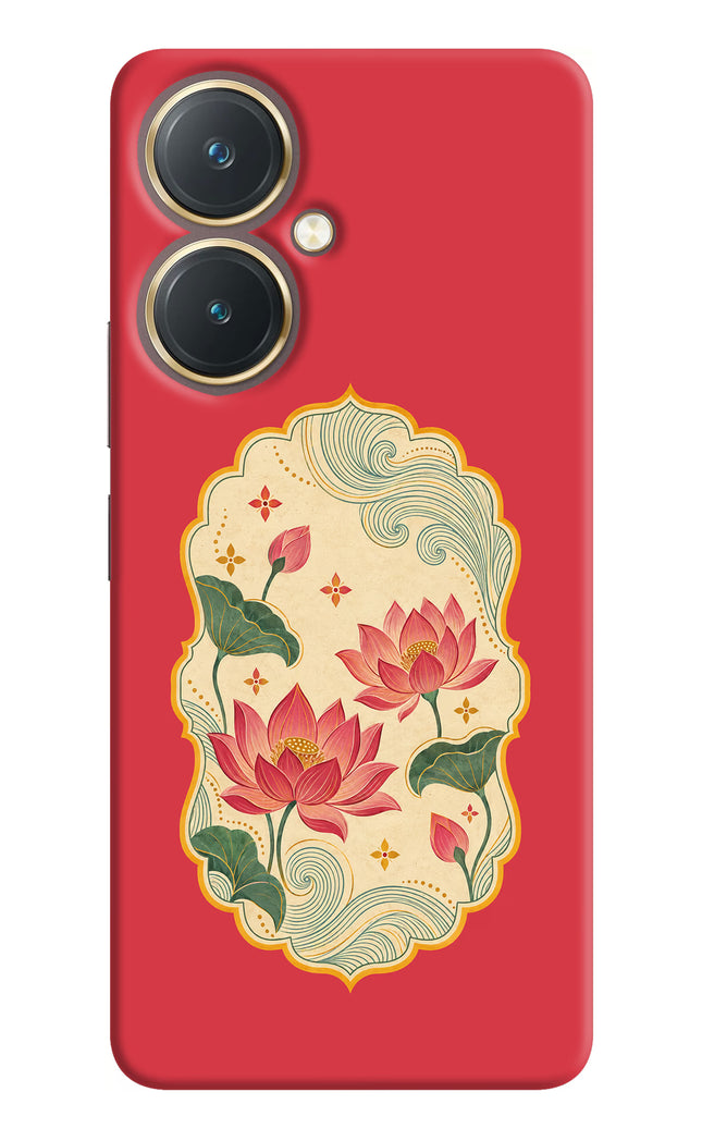 Pink Lotus Vivo Y27 Hard Case Back Cover by Casekaro