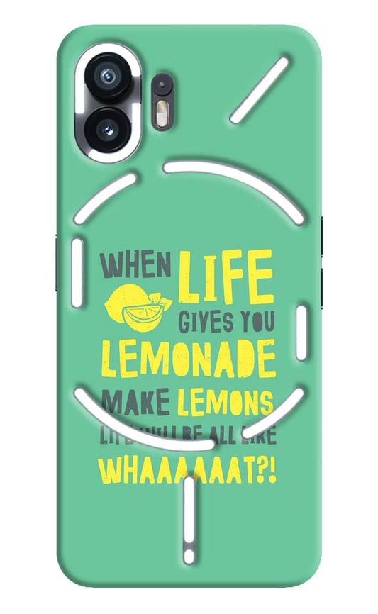 Quote Nothing Phone 2 Hard Case Back Cover by Casekaro